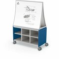 Mooreco Compass Cabinet - Maxi H1 With Ogee Dry Erase Board Navy 61.9in H x 42in W x 19.2in D A3A1J1E1B0